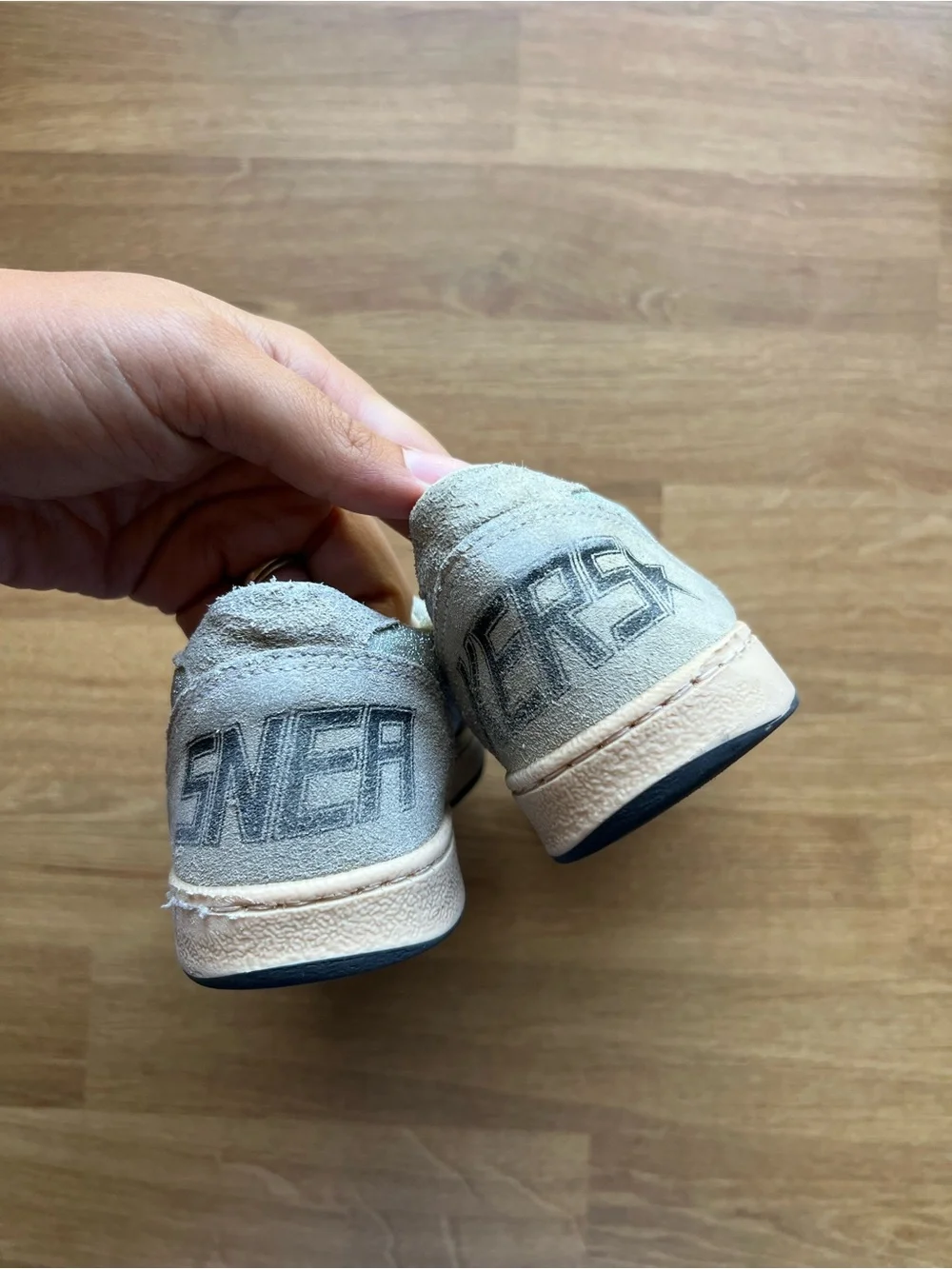 Golden Goose Kids Glitter Sneakers with Suede Heel Detail